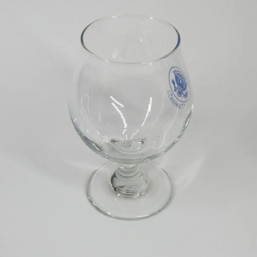 White House Goblet Wine Water Glass w/Blue Seal Logo
